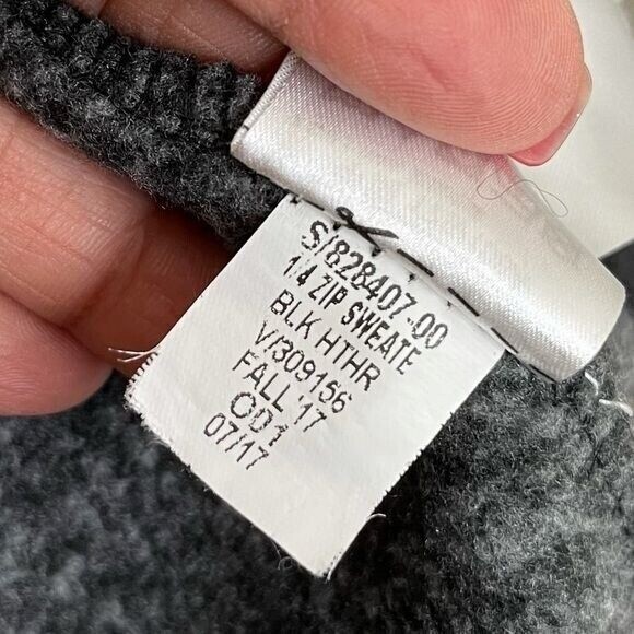 Mens Sweater Jacket Knit Size L Full Zip Long Sleeves Mock neck Gray - Picture 12 of 12